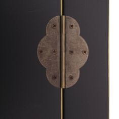 BigBuy Nočna omarica ORIENTE 45 x 26 x 69 cm Črni les