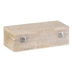 BigBuy Okrasna škatla 26,6 x 11 x 8,5 cm Mango les (2 enoti)