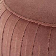 DKD Home Decor Pouffe Sintetična tkanina Roza Les 43 x 43 x 42 cm
