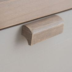BigBuy Nočna omarica KENSY 40 x 30 x 55 cm Naravni les Bela