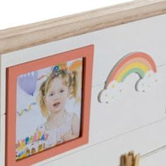 DKD Home Decor Fotografski okvir s sponkami DKD Home Decor MDF Wood Children's Rainbow 42 x 2 x 32 cm (2 enoti)