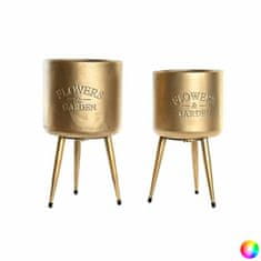 DKD Home Decor Komplet lončnic DKD Home Decor 25,5 x 25,5 x 44 cm Kovina (2 enoti)