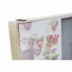 DKD Home Decor Omarica za ključe DKD Home Decor Les MDF Bela siva 2 enoti 46,5 x 6 x 31,5 cm
