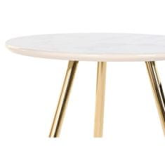 DKD Home Decor Garnitura 2 miz DKD Home Decor Bela Črna Zlata 46 x 46 x 45 cm