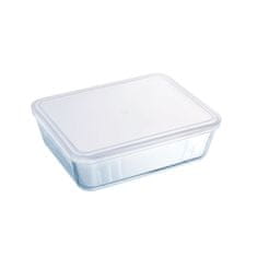 NEW Pravokotna Škatla za Malico s Pokrovom Pyrex Cook & Freeze 25 x 20 cm Prozorno Silikon Steklo 2,6 L (6 kosov)