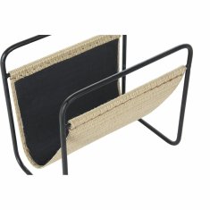 DKD Home Decor Stojalo za revije DKD Home Decor 39 x 26 x 36 cm Naravna črna kovina