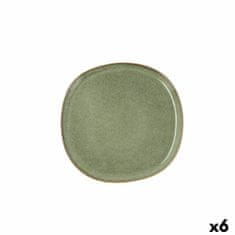 NEW Farfurie Întinsă Bidasoa Ikonic Keramika Zelena (20,2 x 19,7 cm) (Pack 6x)
