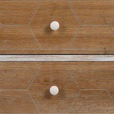 BigBuy Nočna omarica COUNTRY Naravna bela jelka 50 x 35 x 55 cm MDF Les