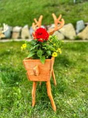 ABC CONNECT Leseno cvetlično korito / cvetlični lonec / stojalo za rože jelenov tik