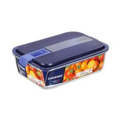 NEW Hermetična Škatla za Malico Luminarc Easy Box Modra Steklo (6 kosov) (1,97 l)