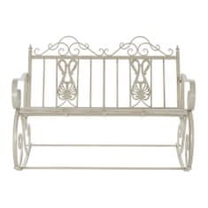 DKD Home Decor Gugalni stol DKD Home Decor Kovina Aluminij Bela (118 x 90 x 92 cm)