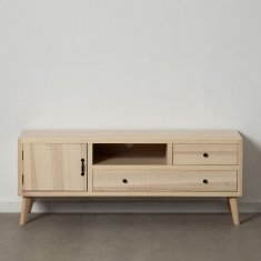 BigBuy TV pohištvo MARIE 140 x 40 x 55 cm Naravni les MDF Les
