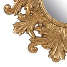 BigBuy Stensko ogledalo 114 x 4,5 x 114 cm Kristalno zlato Les