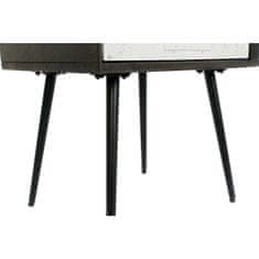 DKD Home Decor Nočna omarica DKD Home Decor 45 x 38 x 50 cm Črna kovina Bela Mango les Wengue