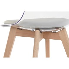 DKD Home Decor Jedilni stol DKD Home Decor Sivi les Polikarbonat (54 x 47 x 81 cm)