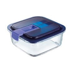 NEW Hermetična Škatla za Malico Luminarc Easy Box Modra Steklo (6 kosov) (1,22 L)