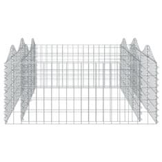 Vidaxl Obokana gabionska visoka greda 200x100x50 cm pocinkano železo