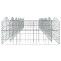 Vidaxl Obokana gabionska visoka greda 600x100x50 cm pocinkano železo