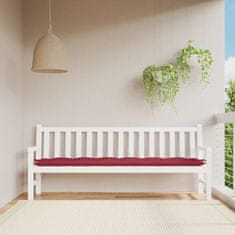 Vidaxl Blazina za vrtno klop vinsko rdeča 200x50x7 cm oxford tkanina