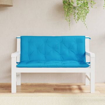 Vidaxl vidaXL Blazine za vrtno klop, komplet 2 kosov, modre, blago Oxford
