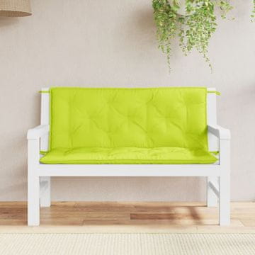 Vidaxl vidaXL Blazine za vrtno klop, 2 kosa, svetlo zelene, blago Oxford