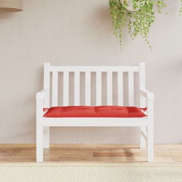 Vidaxl vidaXL Blazina za vrtno klop, rdeča, 110x50x7 cm, blago