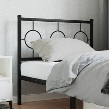 Vidaxl vidaXL Kovinsko vzglavje postelje črno 90 cm
