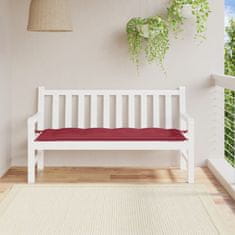 Vidaxl Blazina za vrtno klop vinsko rdeča 150x50x7 cm oxford tkanina