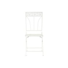 DKD Home Decor Vrtni stol DKD Home Decor Bela kovina 40 x 48 x 93 cm
