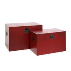 BigBuy Komplet skrinj ORIENTE Wood 60 x 40 x 42 cm (2 kosa)