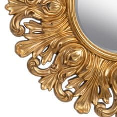 NEW Stensko ogledalo 108 x 3,5 x 108 cm Kristal Zlat Les
