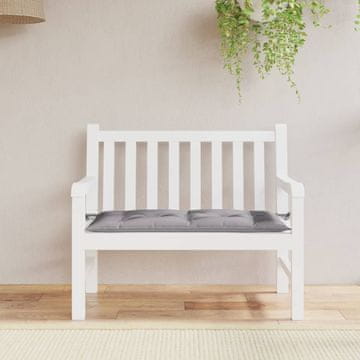 Vidaxl vidaXL Blazina za vrtno klop, siva, 110x50x7 cm, blago