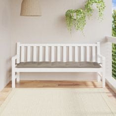 Vidaxl Blazina za vrtno klop taupe 180x50x7 cm oxford tkanina