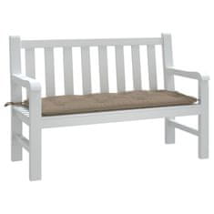 Vidaxl Blazina za vrtno klop taupe 120x50x7 cm oxford tkanina