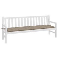 Vidaxl Blazina za vrtno klop taupe 200x50x7 cm oxford tkanina