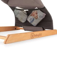 BabyGO ležalnik Skippy Grey