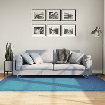 Vidaxl vidaXL OVIEDO Preproga, nizek vlak, turkizna, 140x200 cm