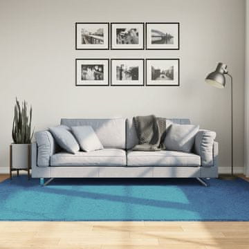 Vidaxl vidaXL OVIEDO preproga, nizek las, turkizna, 160x230 cm