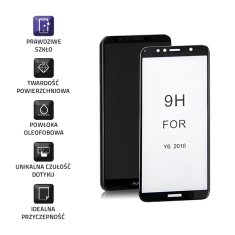 Qoltec qoltec premium kaljeno steklo za zaščito zaslona za huawei y6 2018 | black | 5d