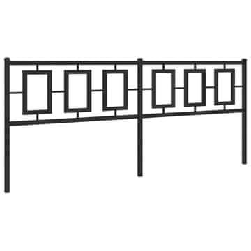 Vidaxl Kovinsko nadomestno vzglavje črno 200 cm