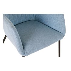 DKD Home Decor Stol DKD Home Decor Črna Večbarvna Nebo modra 58 x 59 x 76 cm