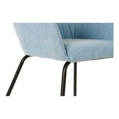 DKD Home Decor Stol DKD Home Decor Črna Večbarvna Nebo modra 58 x 59 x 76 cm