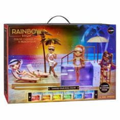 NEW Playset Rainbow High Color Change Pool & Beach Club Playset