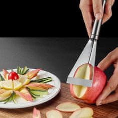 HOME & MARKER®  Okrasni Rezalnik za Sadje in Zelenjavo, Orodje za Rezanje in Lupljenje (Nož za rezanje + Nož za rezanje z lopatico za sadje) | FRUTIREZ