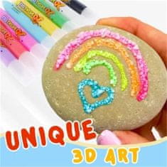 JOJOY® 3D Markerji, Otroški flomastri, 3D dizajn, Kreativni set (6 kosov) | PUFFPENS
