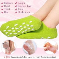 SOLFIT® Nogavice za nego stopala, Silikonske nogavice za suha in razpokana stopala ( Roza, 1 par) | PEDISOCKS