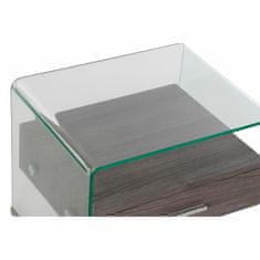 DKD Home Decor Nočna omarica DKD Home Decor Temno rjava Siva Kristal 50 x 40 x 45,5 cm