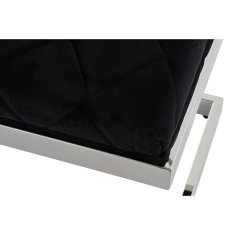 BigBuy Klop DKD Home Decor Črna poliester jekla (140 x 40 x 40 cm)