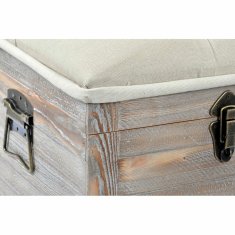 BigBuy Klop DKD Home Decor Fir Black Beige Brown Polyester (82 x 42 x 50 cm)