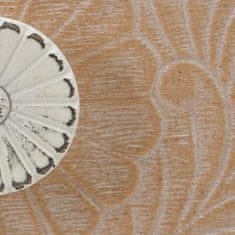 BigBuy Nočna omarica KLEE 48 x 35 x 66 cm Naravni bor Bela